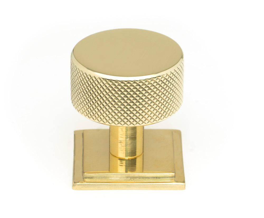 Polished Brass Brompton Cabinet Knob - 32mm (Square)