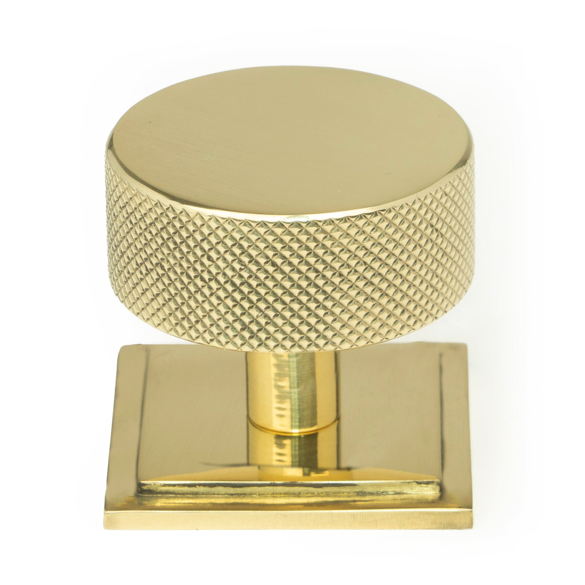 Polished Brass Brompton Cabinet Knob - 38mm (Square)