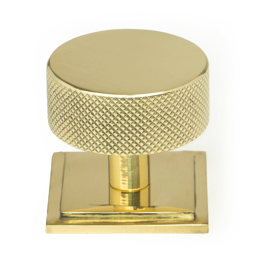 Polished Brass Brompton Cabinet Knob - 38mm (Square)