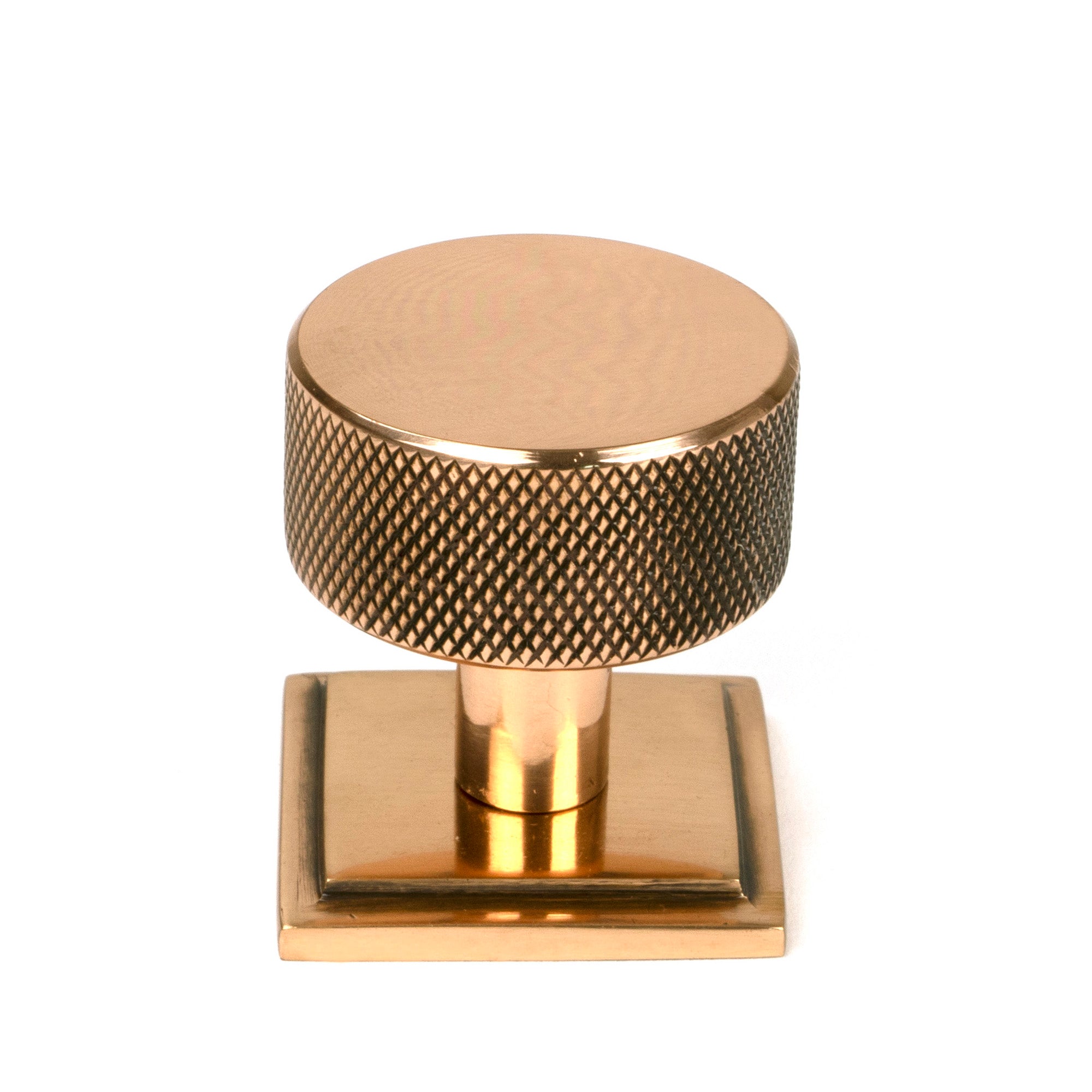 Polished Bronze Brompton Cabinet Knob - 32mm (Square)