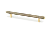 Aged Brass Full Brompton Pull Handle - Medium