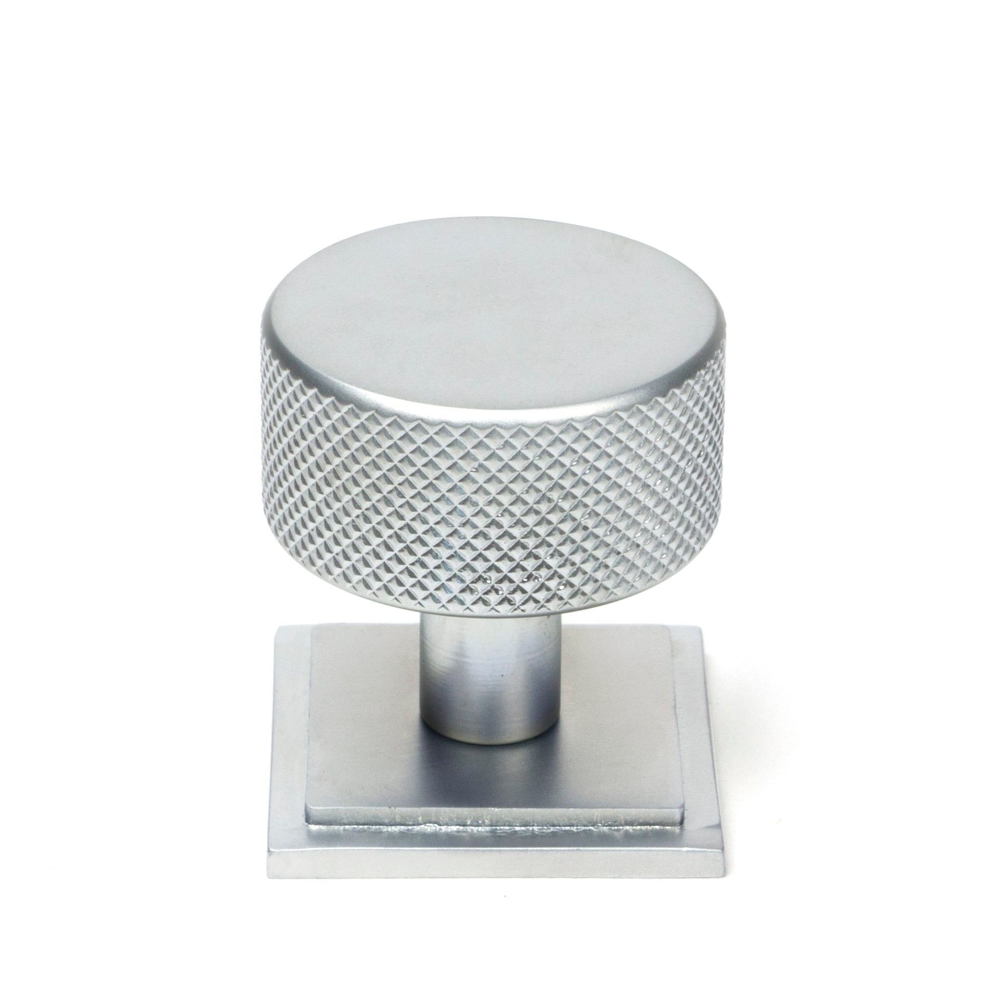 Satin Chrome Brompton Cabinet Knob - 32mm (Square)