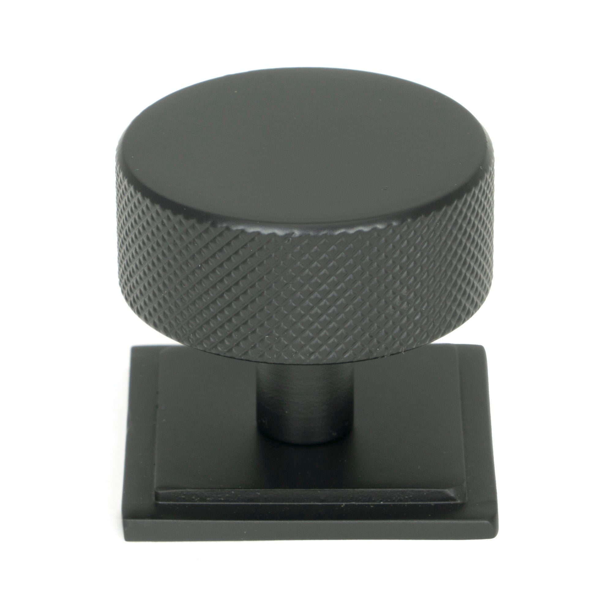 Matt Black Brompton Cabinet Knob - 38mm (Square)