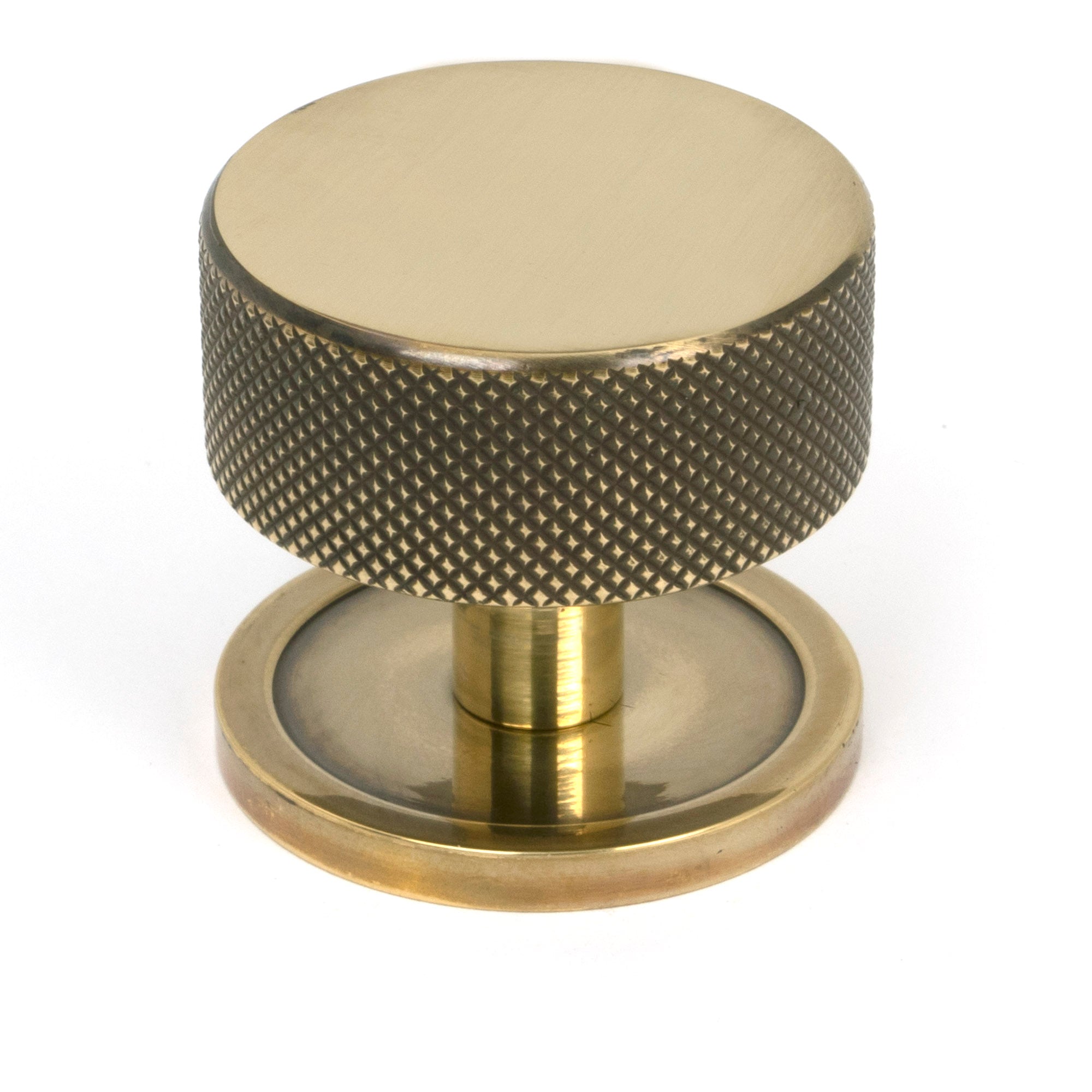 Aged Brass Brompton Cabinet Knob - 38mm (Plain)
