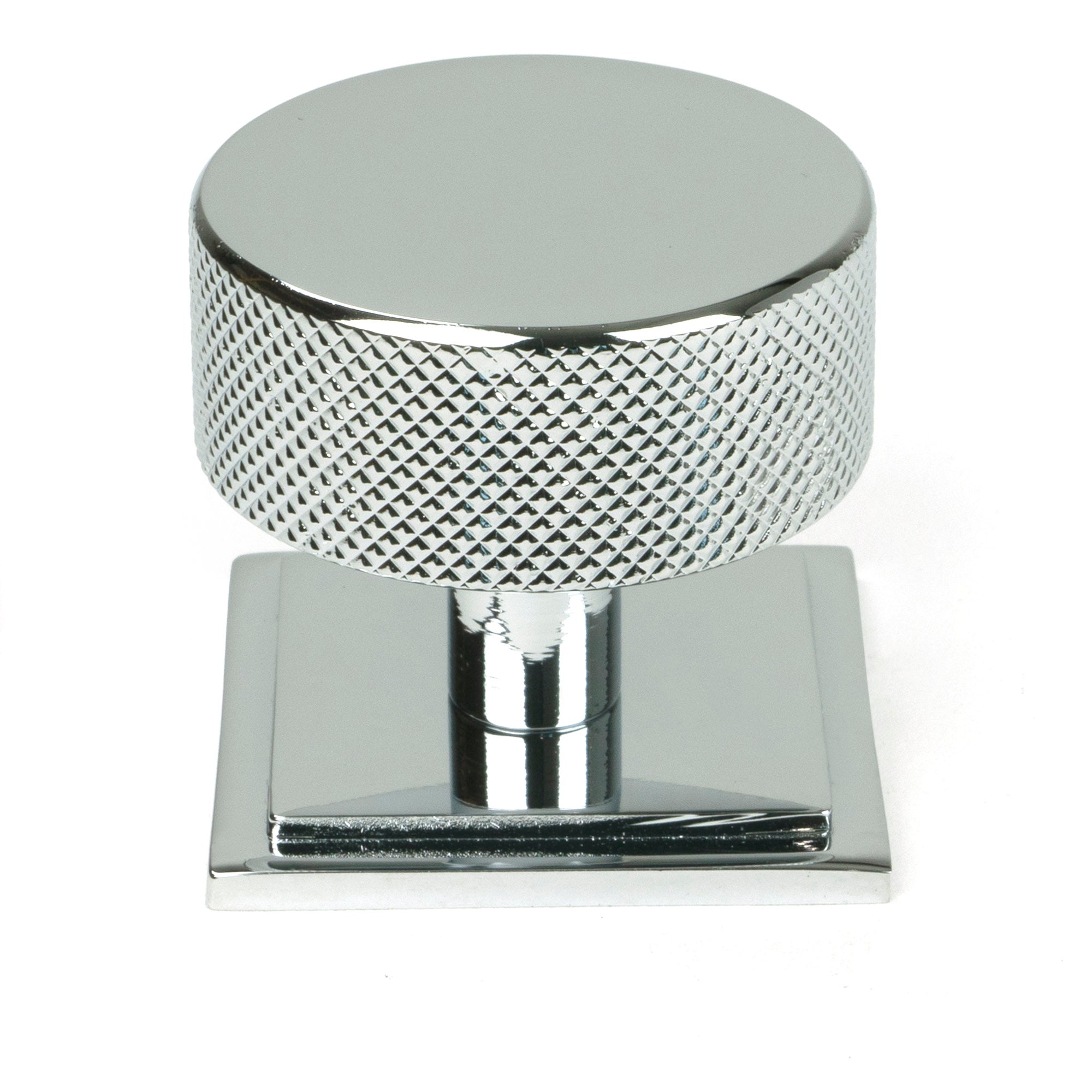 Polished Chrome Brompton Cabinet Knob - 38mm (Square)