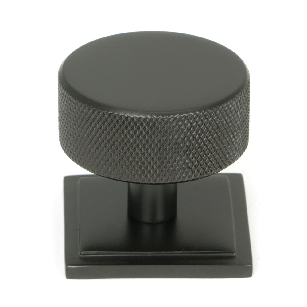Aged Bronze Brompton Cabinet Knob - 38mm (Square)