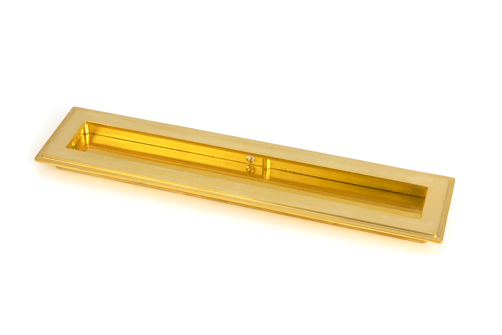 Polished Brass 250mm Art Deco Rectangular Pull