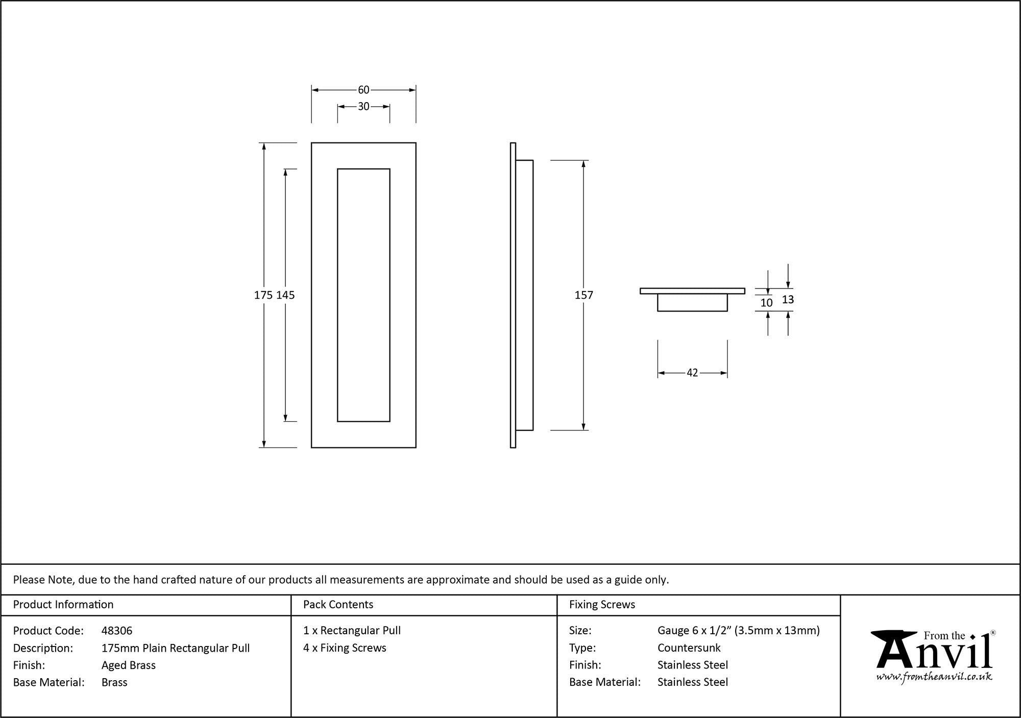 Plain Rectangular Pull