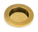 Aged Brass 75mm Plain Round Pull