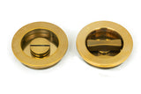 Aged Brass 60mm Plain Round Pull - Privacy Set