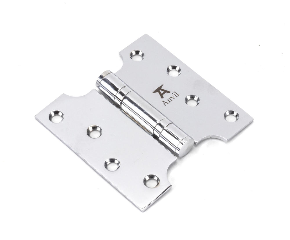 Polished Chrome 4" x 2" x 4" Parliament Hinge (pair) ss