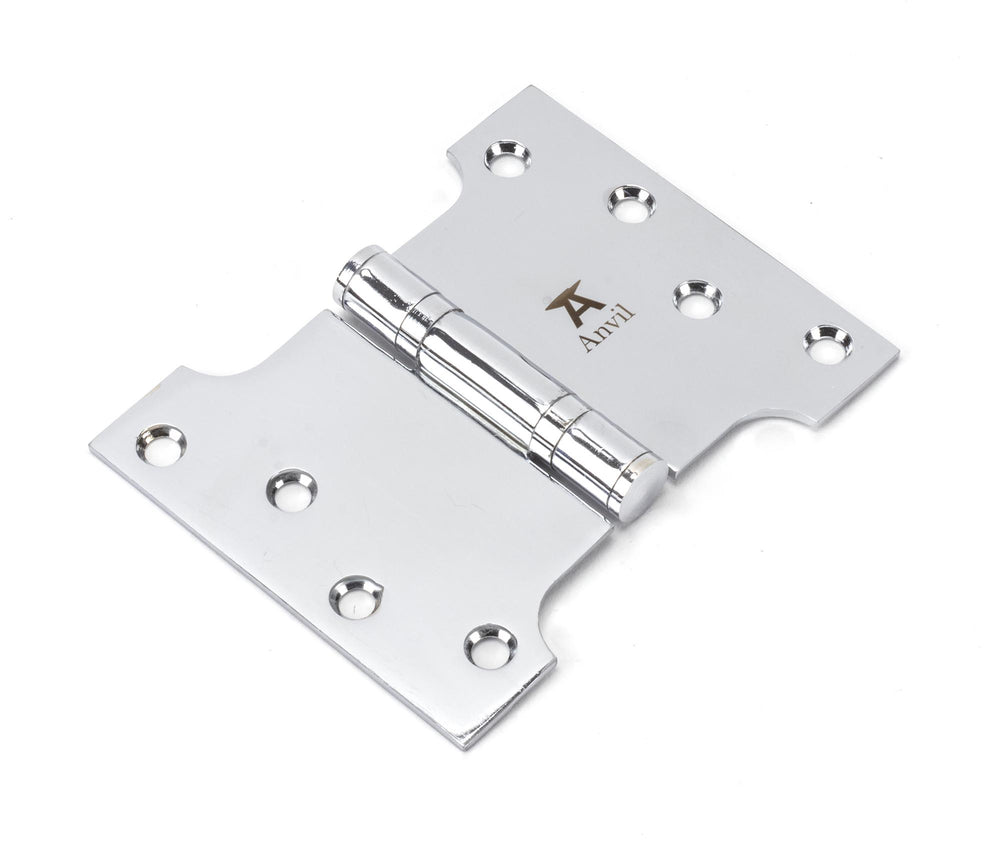Polished Chrome 4" x 3" x 5" Parliament Hinge (pair) ss