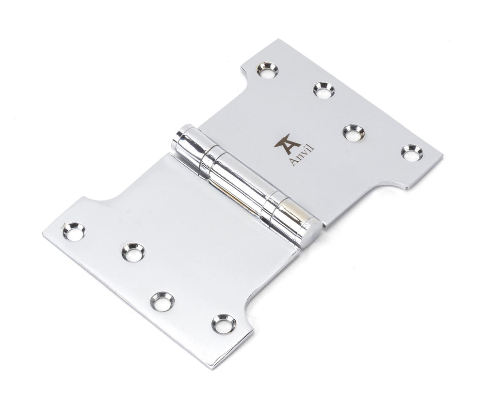 Polished Chrome 4" x 4" x 6" Parliament Hinge (pair) ss