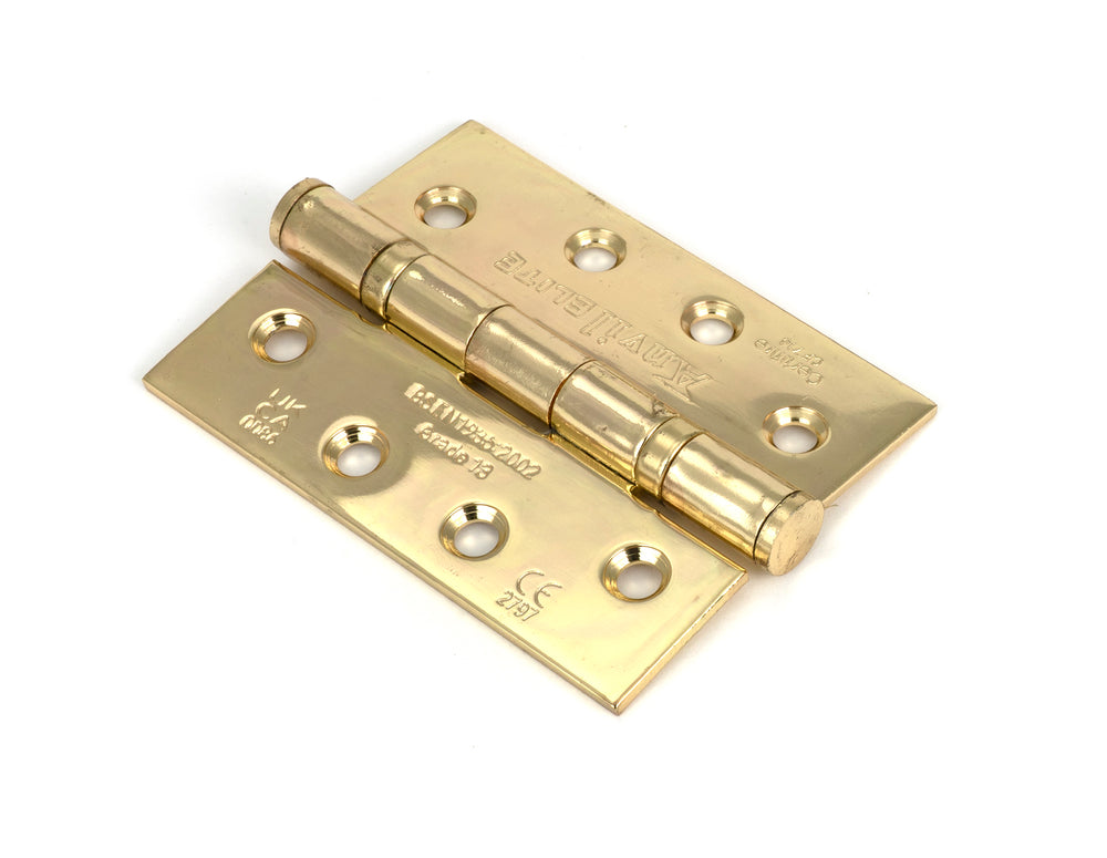 Polished Brass 4" Ball Bearing Butt Hinge (pair) ss