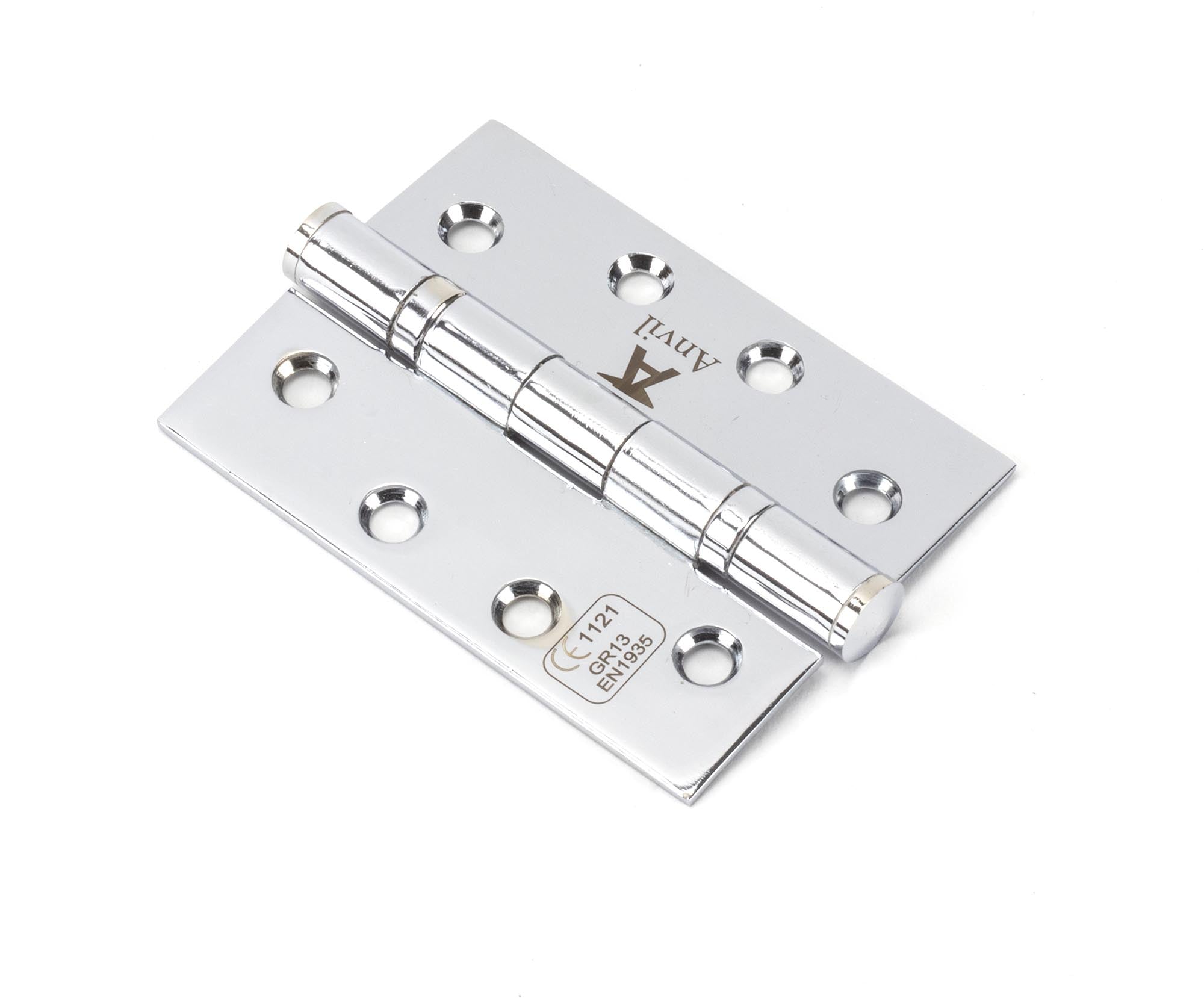 Polished Chrome 4" Ball Bearing Butt Hinge (pair) ss