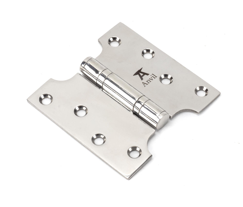 Polished SS (304) 4" x 2" x 4" Parliament Hinge (pair)