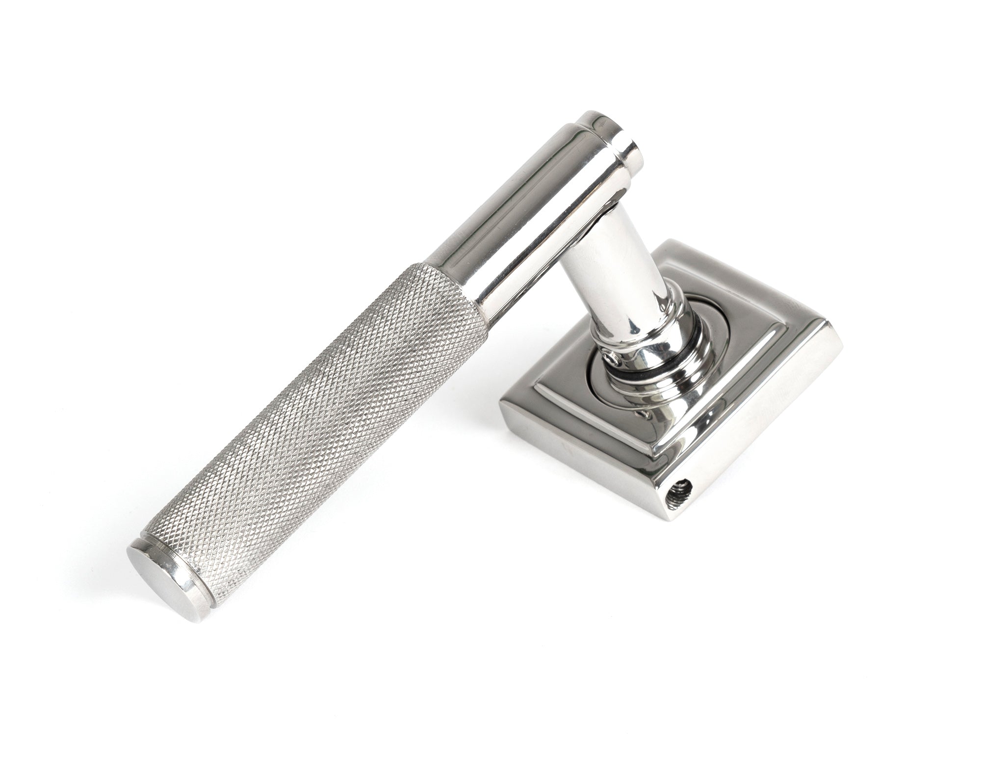 Satin Marine SS (316) Brompton Lever on Rose Set (Square)