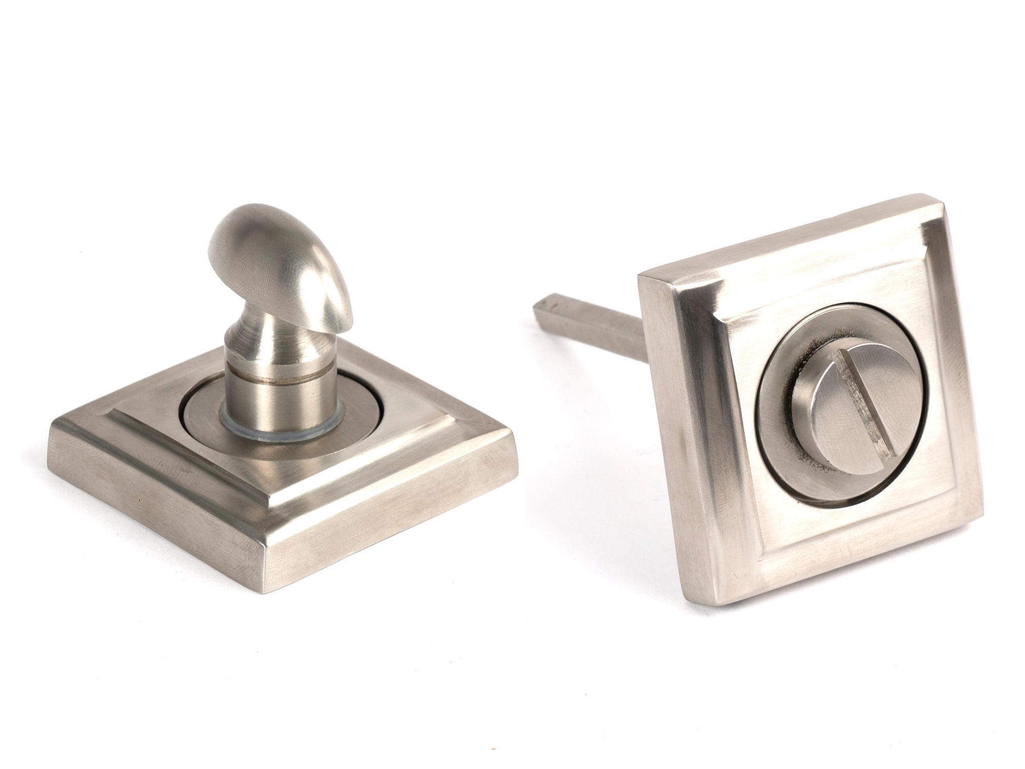 Satin Marine SS (316) Round Thumbturn Set (Square)
