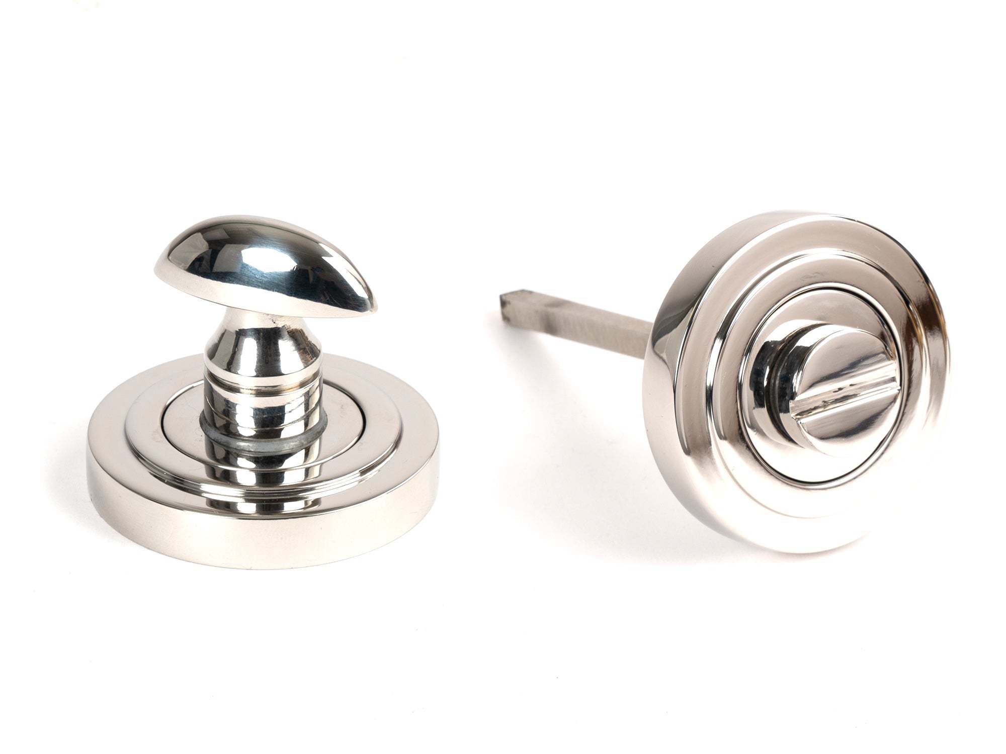 Polished Marine SS (316) Round Thumbturn Set (Art Deco)