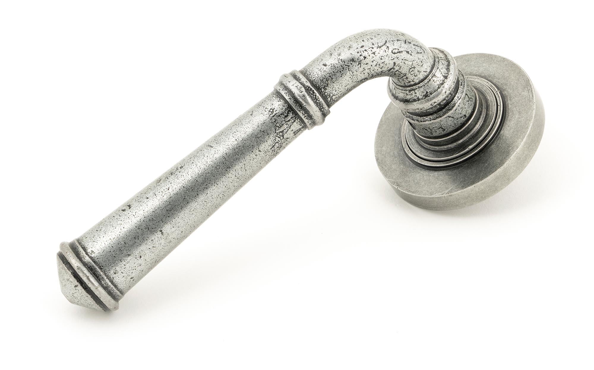 Pewter Regency Lever on Rose Set (Plain) - Unsprung