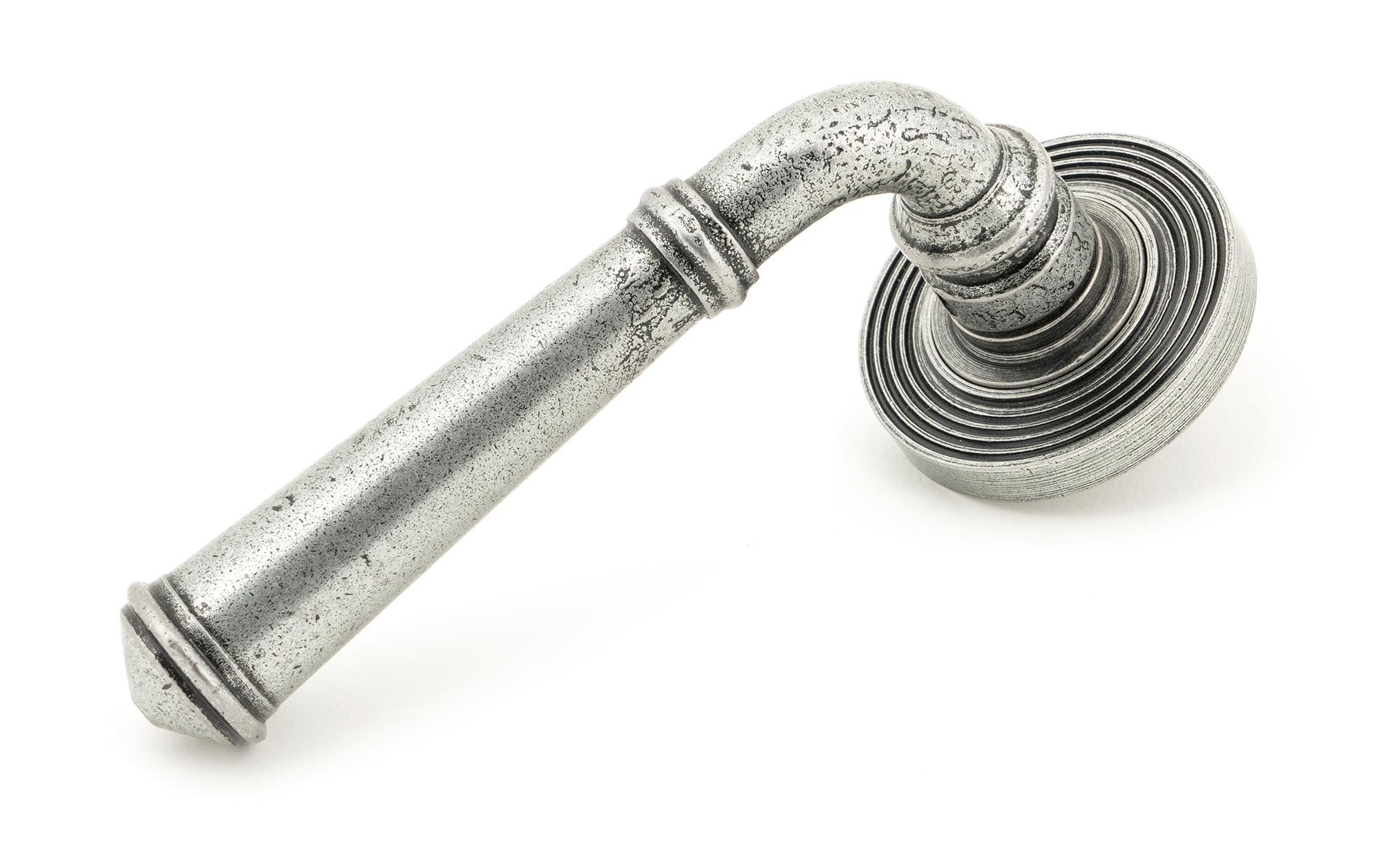 Pewter Regency Lever on Rose Set (Beehive) - Unsprung