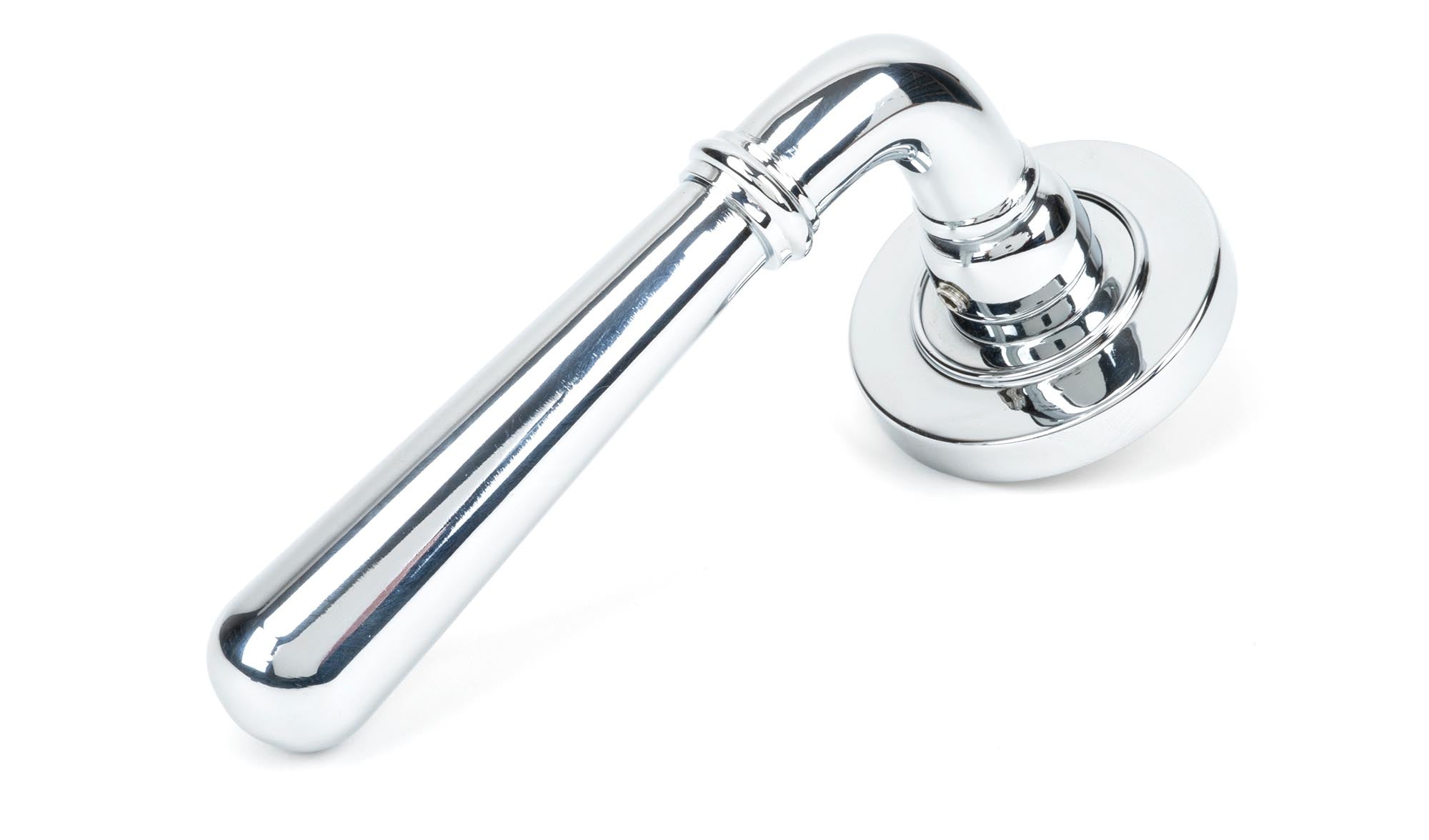 Polished Chrome Newbury Lever on Rose Set (Plain) - Unsprung