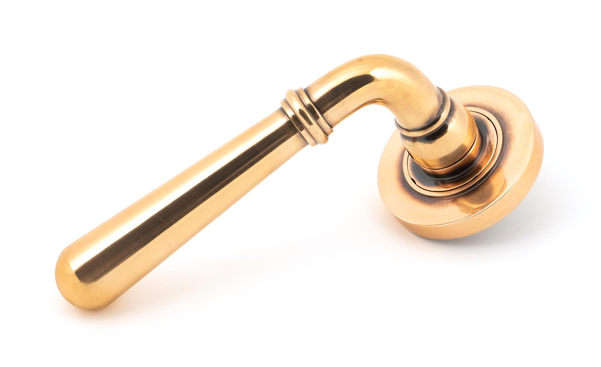 Polished Bronze Newbury Lever on Rose Set (Plain) - Unsprung