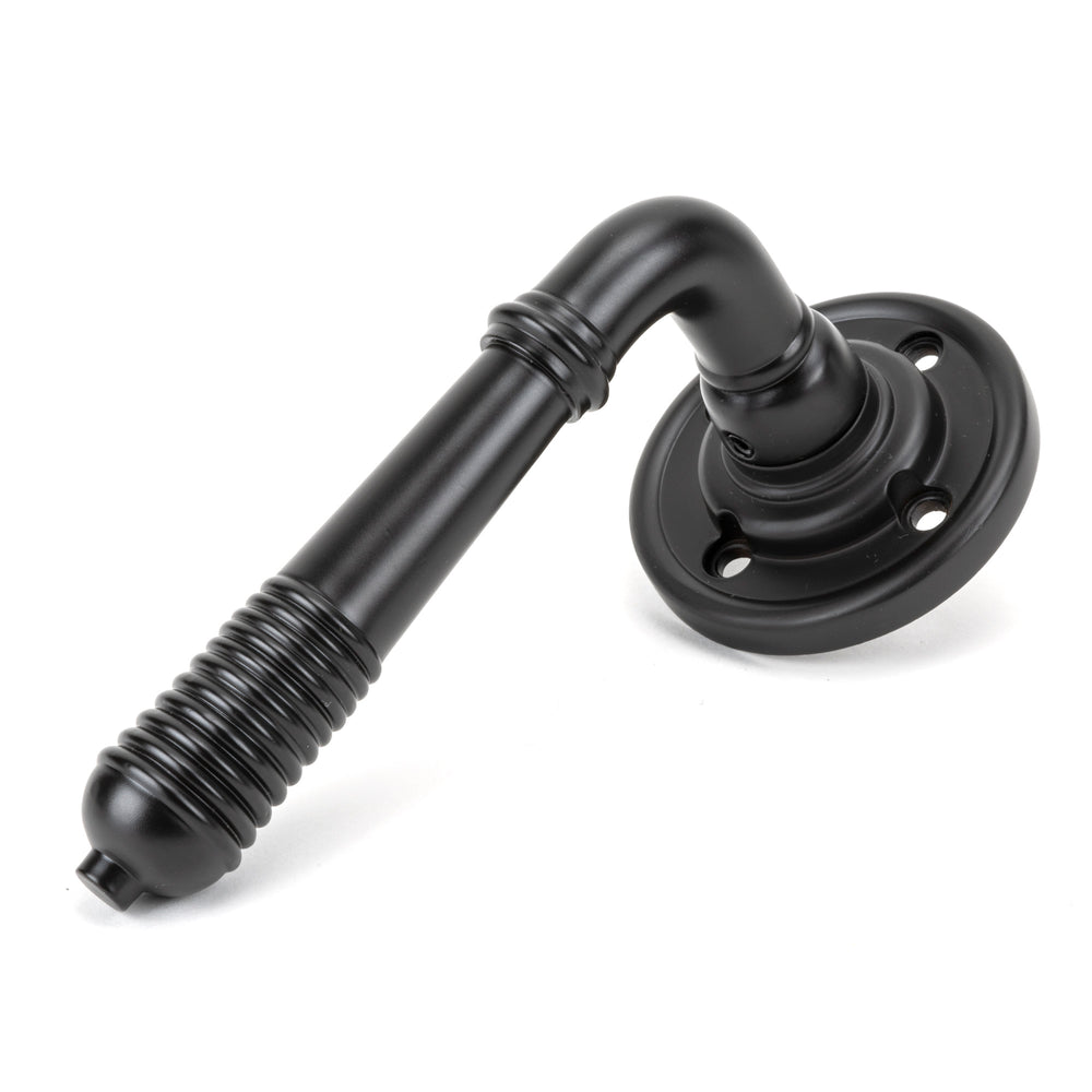 Aged Bronze Reeded Lever on Rose Set - Unsprung