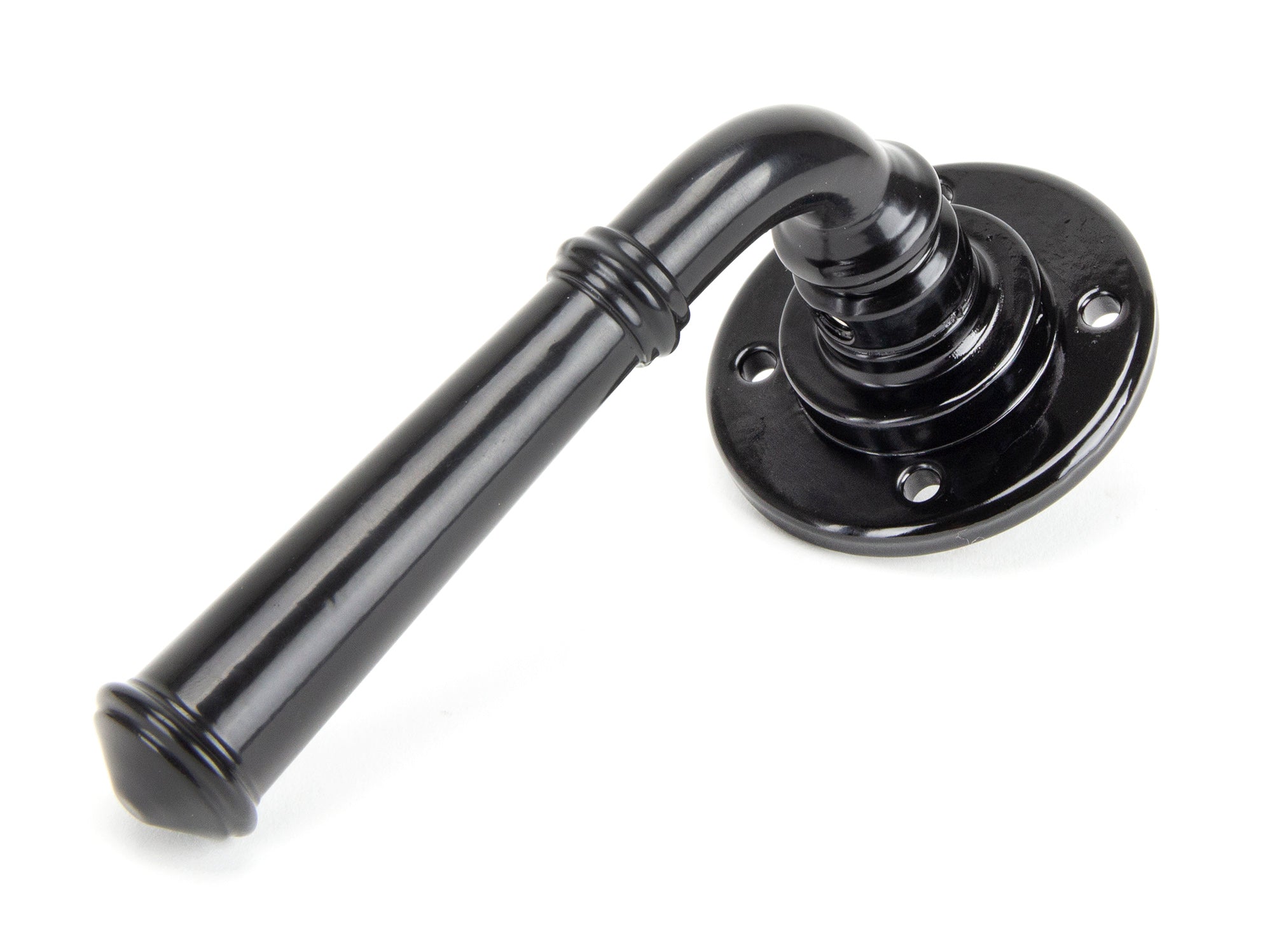 Black Regency Lever on Rose Set - Unsprung