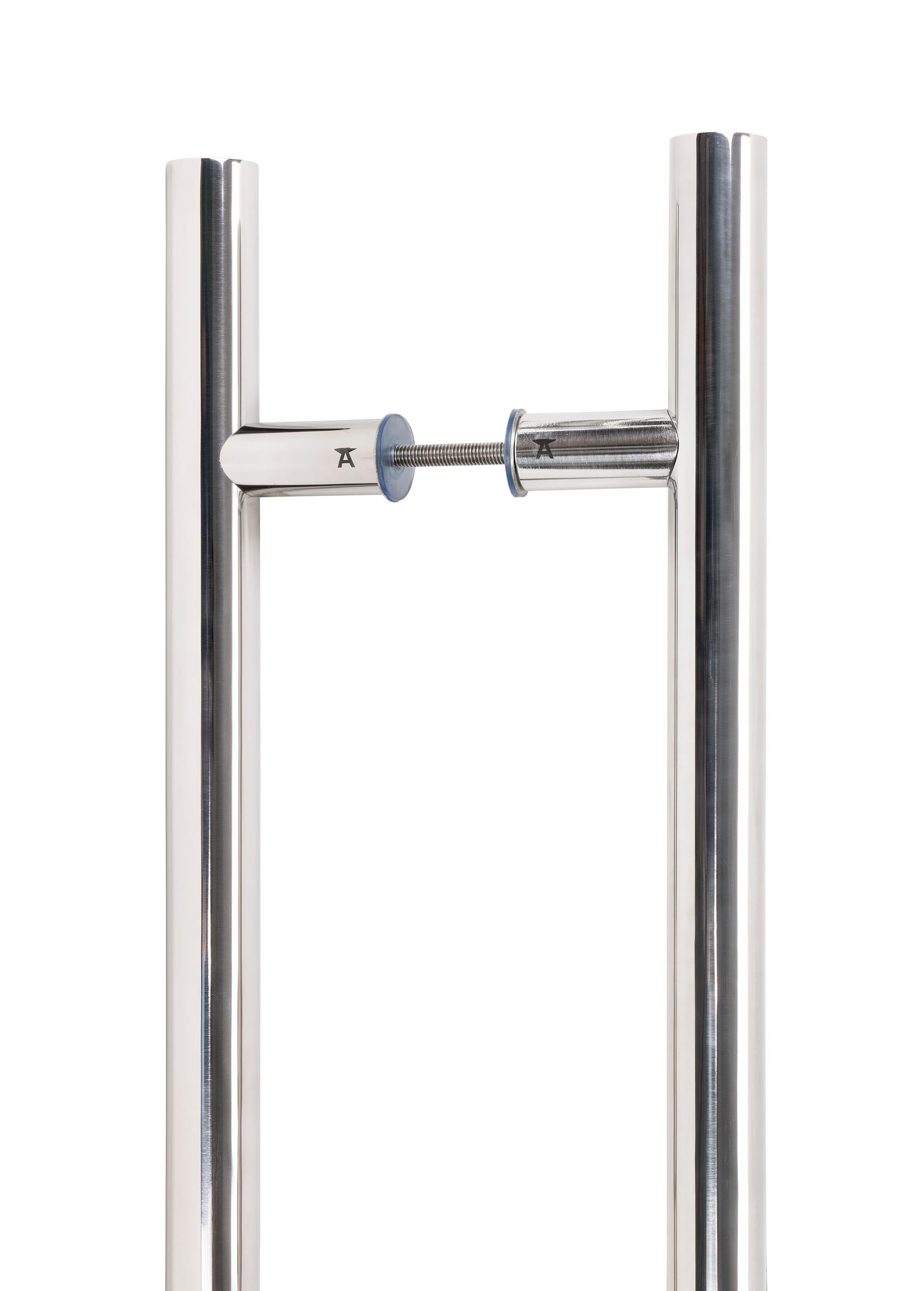 Polished Marine SS (316) 0.9m T Bar Handle B2B Fix 32mm Ø