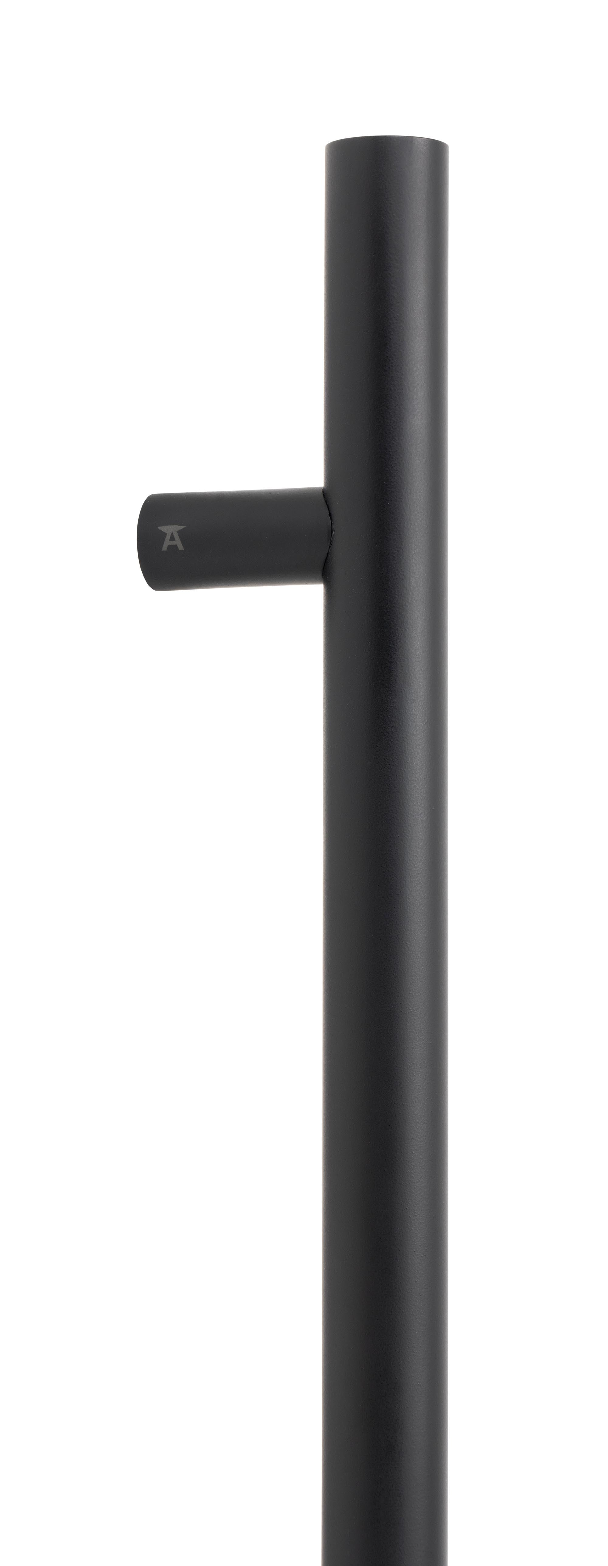 Matt Black SS (316) 1.2m T Bar Handle Secret Fix 32mm Ø