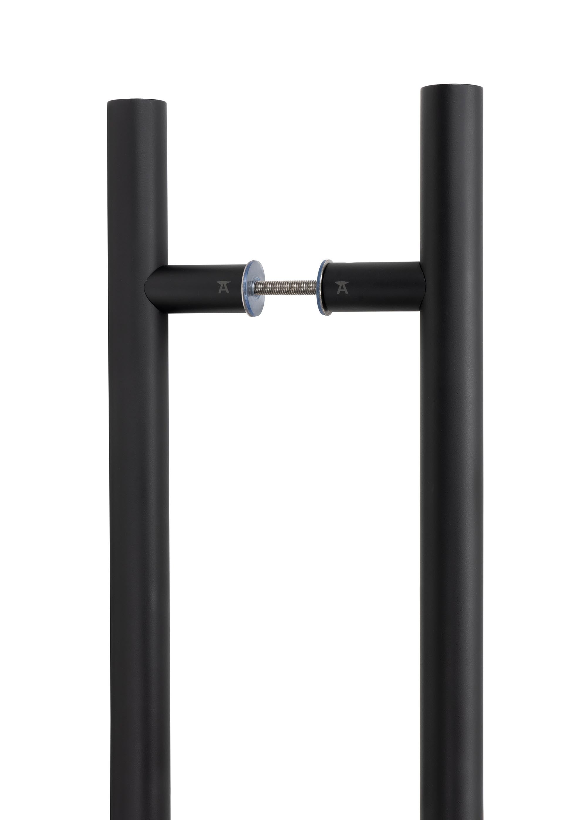Matt Black SS (316) 1.2m T Bar Handle B2B Fix 32mm Ø