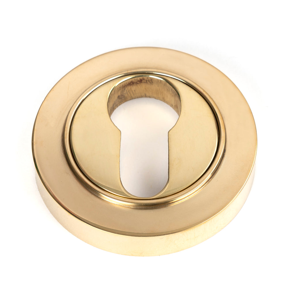 Polished Brass Round Euro Escutcheon (Plain)