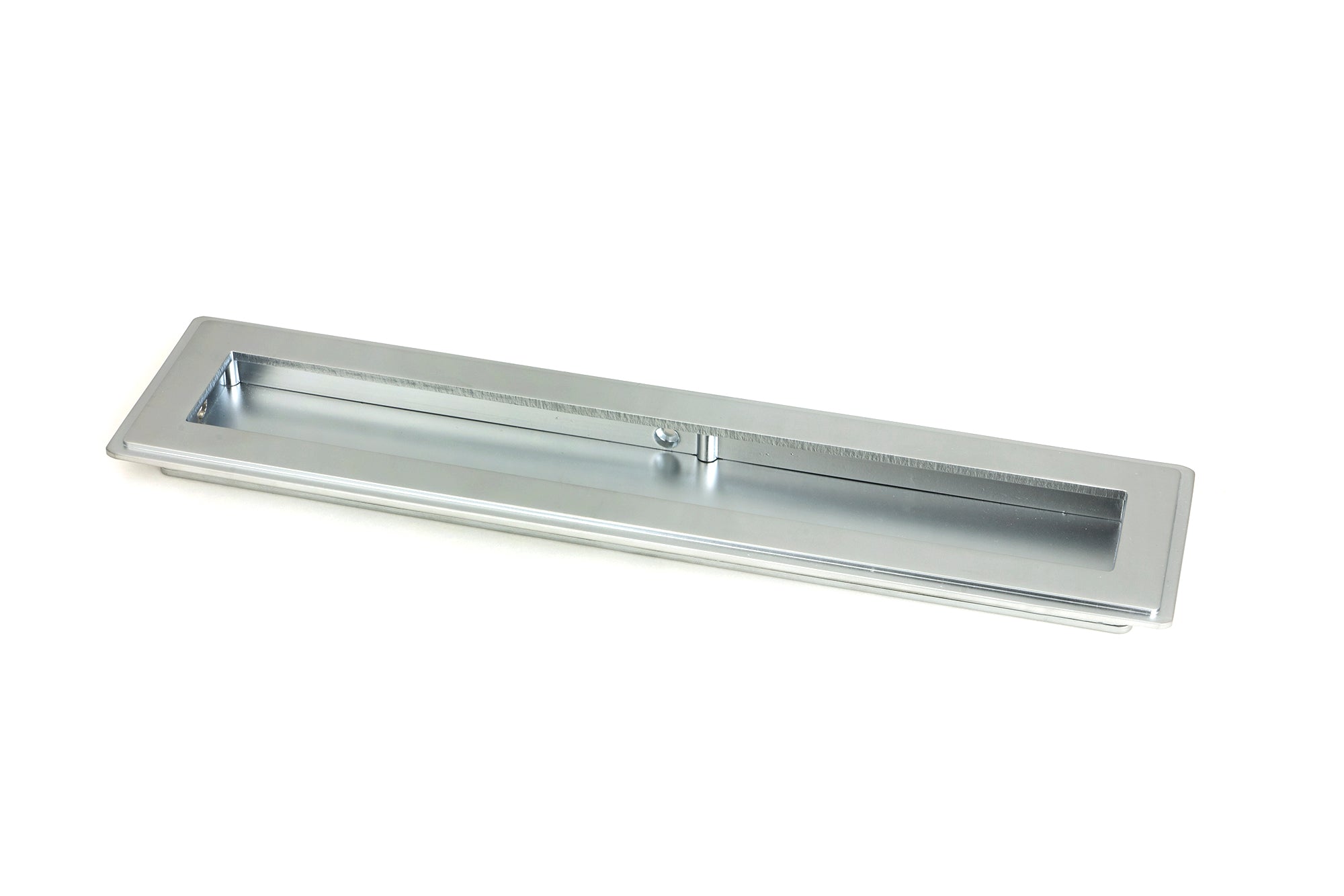 Satin Chrome 250mm Art Deco Rectangular Pull