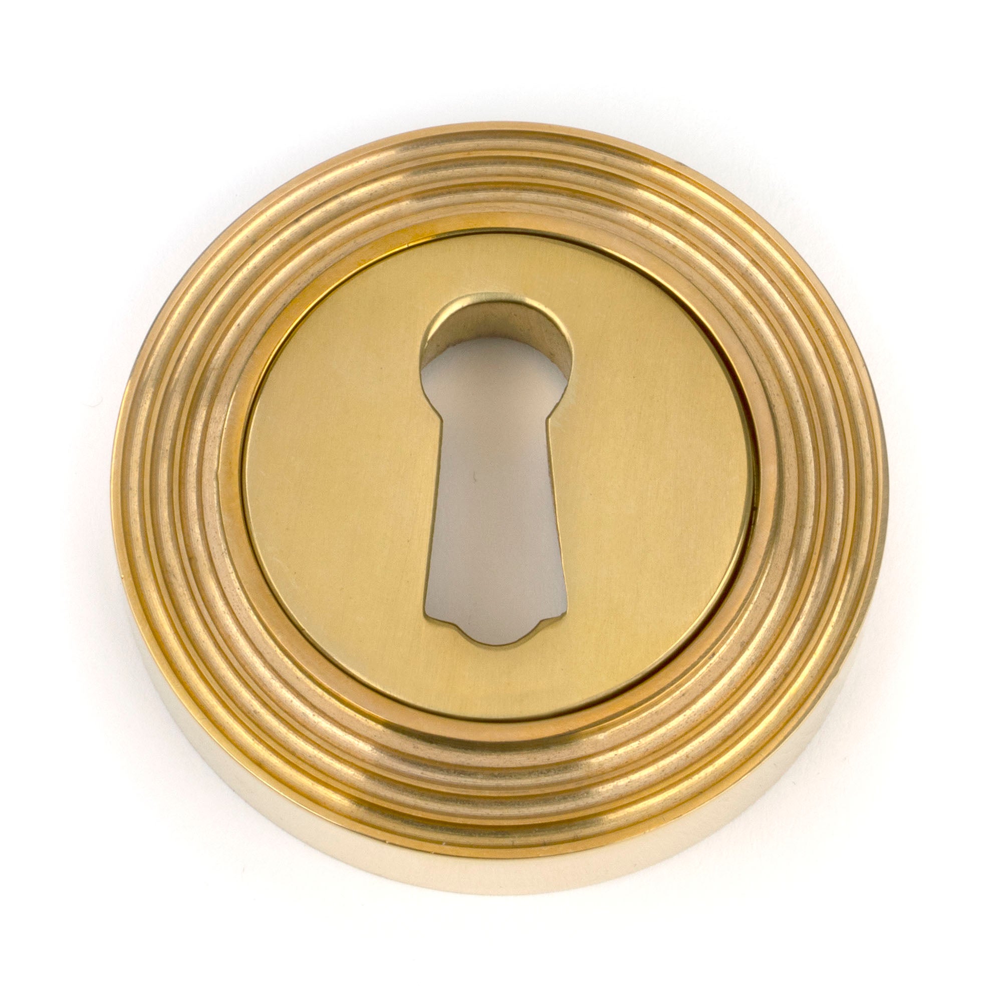 Polished Brass Round Escutcheon (Beehive)