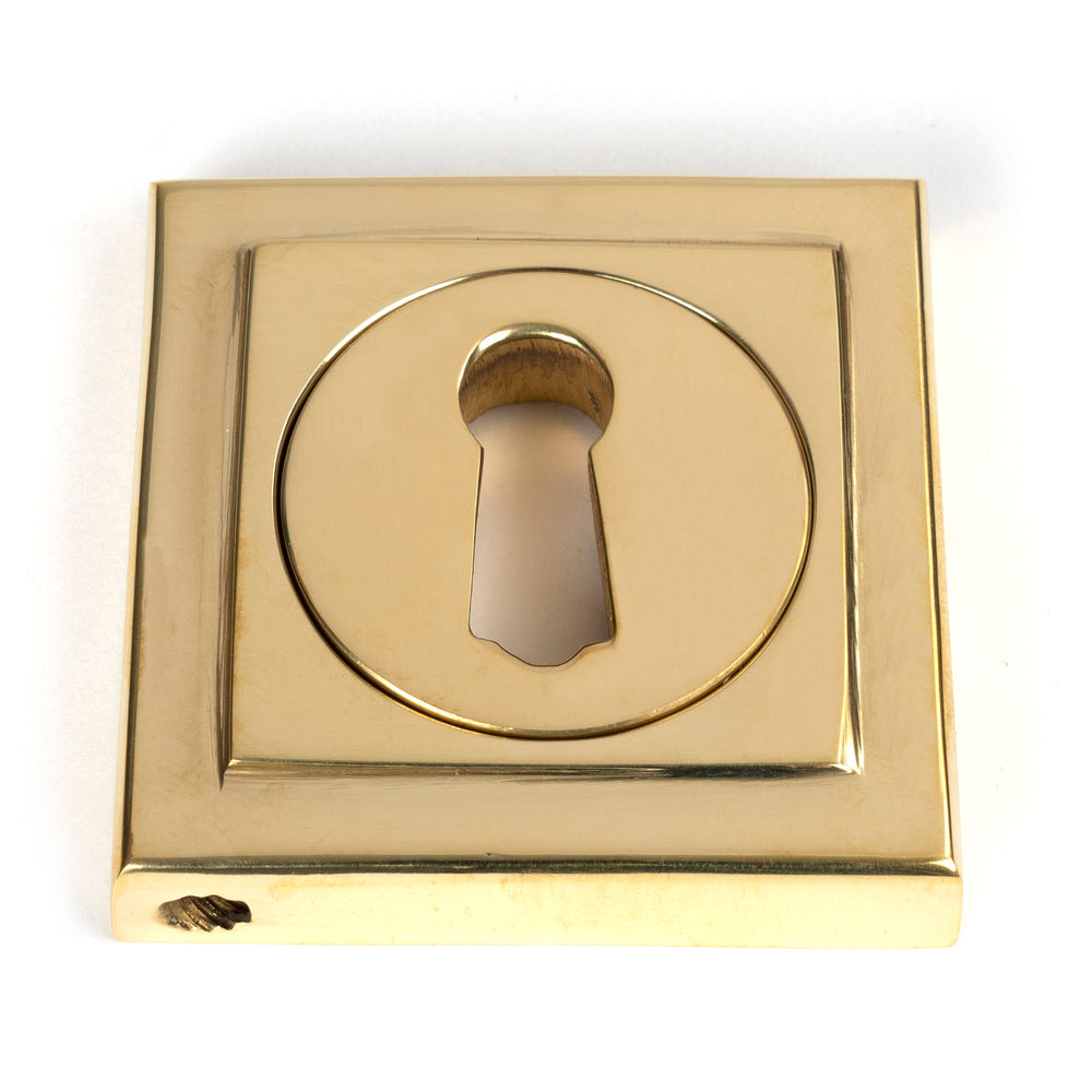 Polished Brass Round Escutcheon (Square)