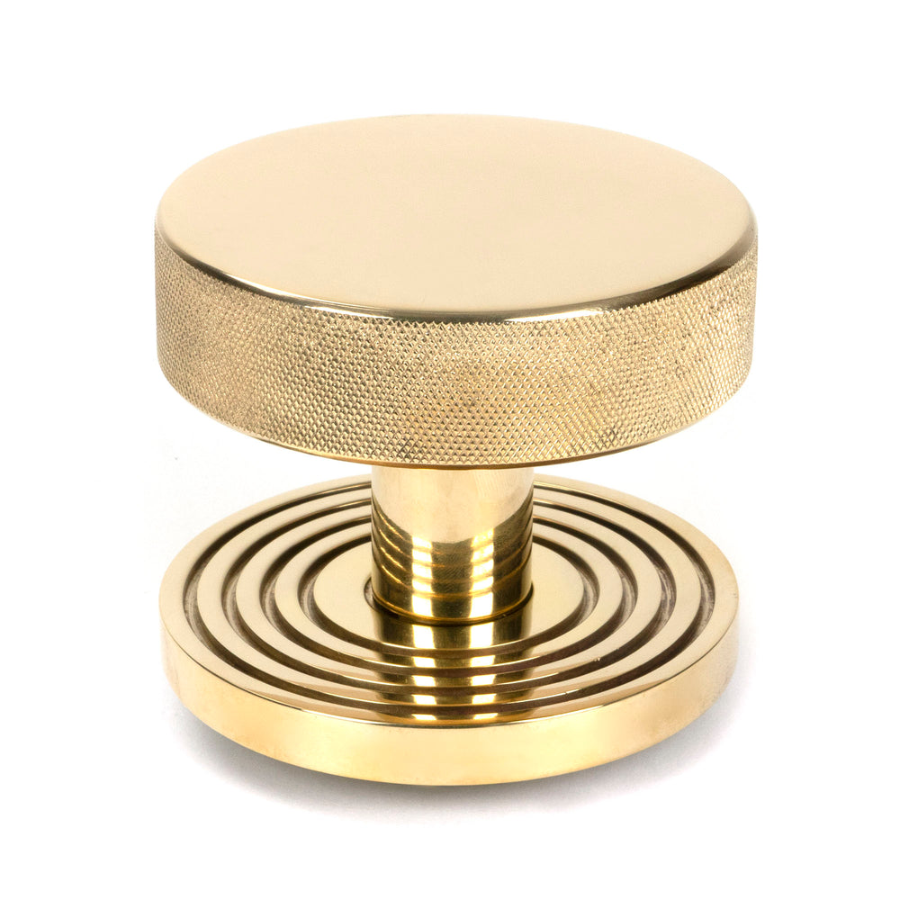Polished Brass Brompton Centre Door Knob (Beehive)
