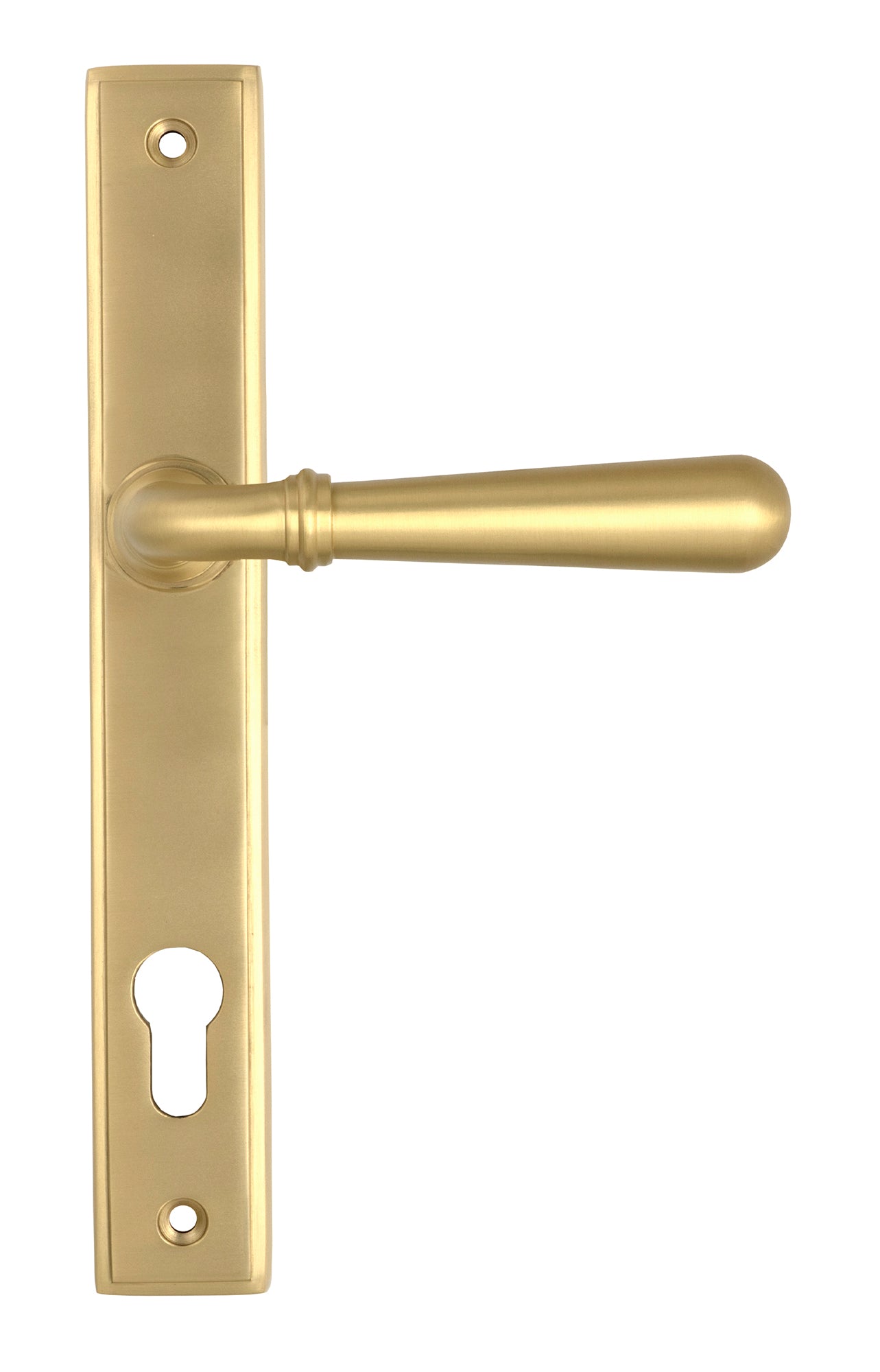 Satin Brass Newbury Slimline Lever Espag. Lock Set