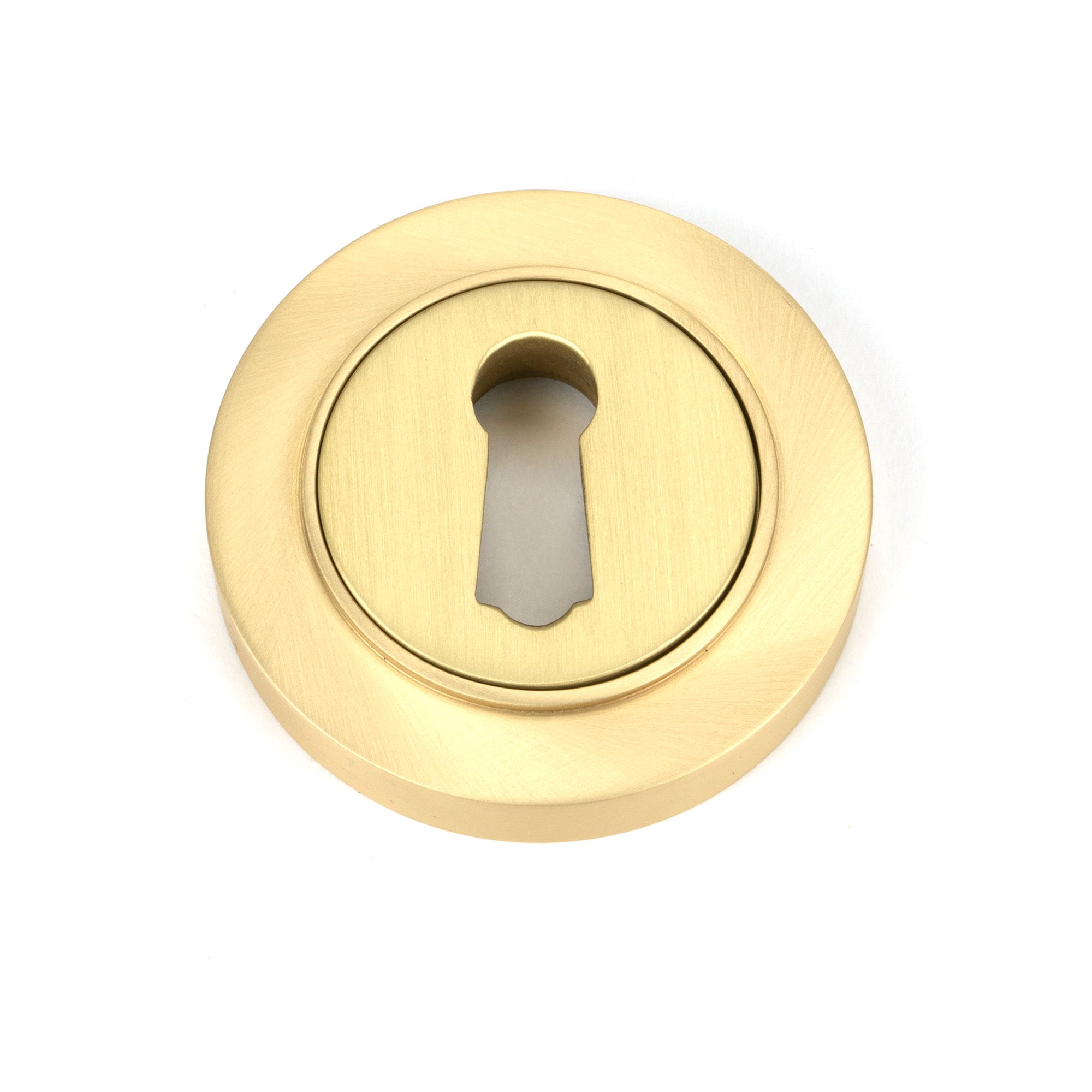 Satin Brass Round Escutcheon (Plain)