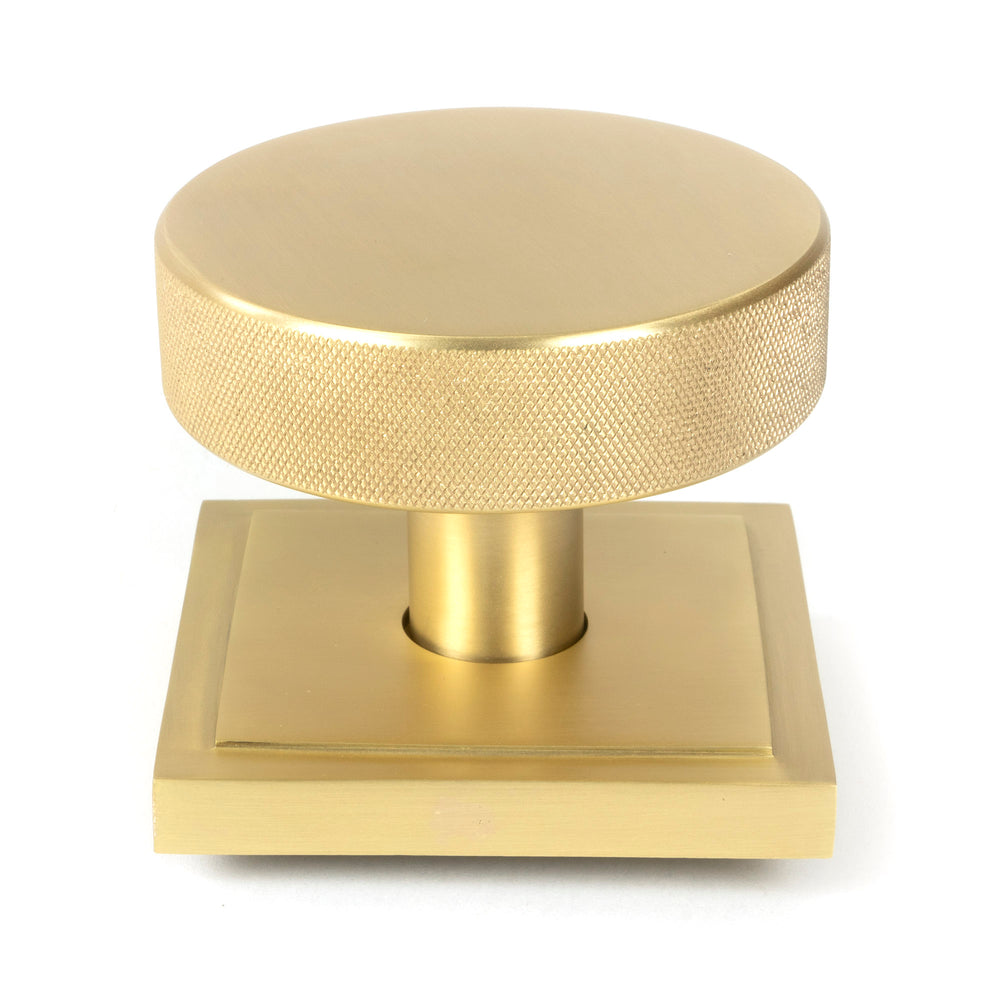 Satin Brass Brompton Centre Door Knob (Square)
