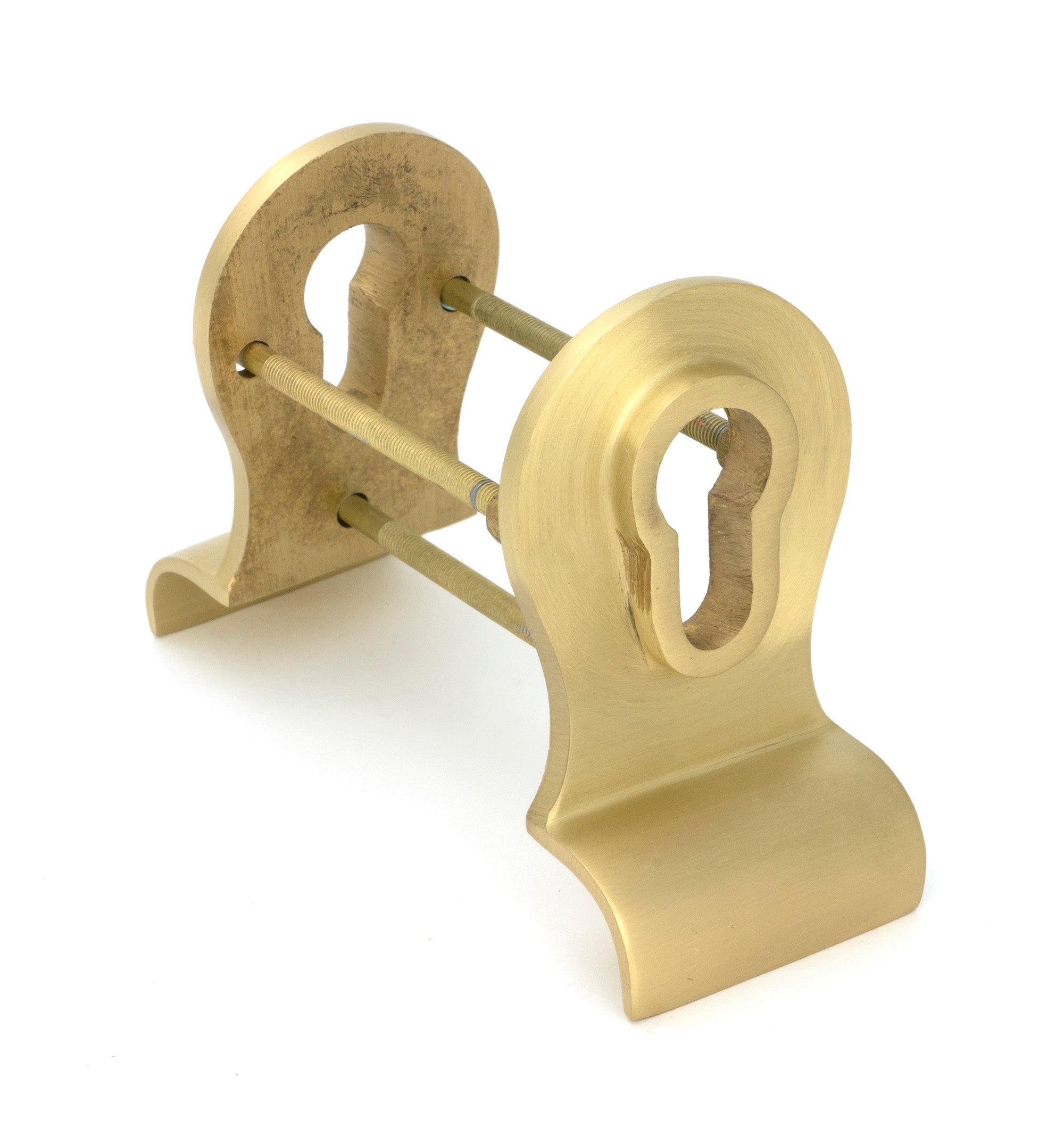 Satin Brass 50mm Euro Door Pull (Back to Back fixings)