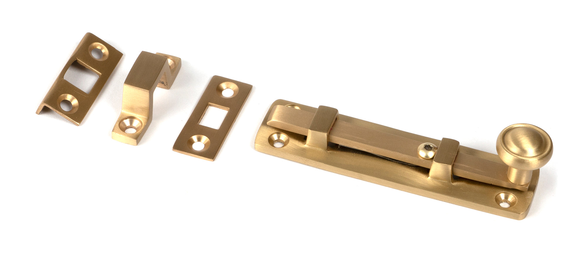Satin Brass 4" Universal Bolt