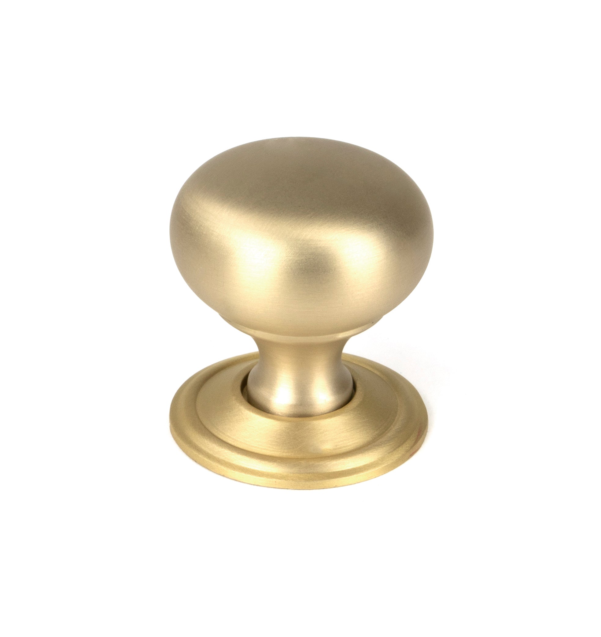 Satin Brass Mushroom Cabinet Knob 32mm