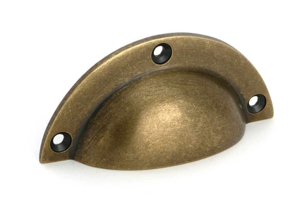 Burnished Brass 4" Plain Drawer Pull