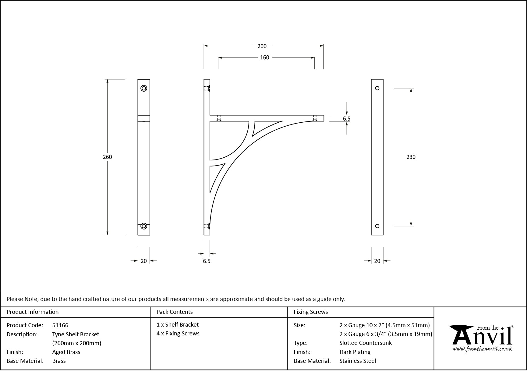 Tyne Shelf Bracket
