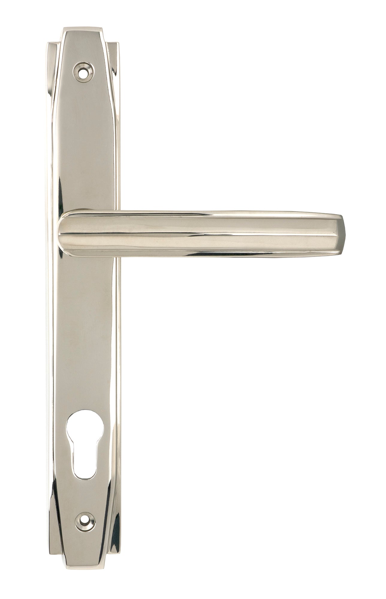 Polished Nickel Art Deco Slimline Lever Espag. Lock Set