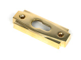 Polished Brass Art Deco Euro Escutcheon