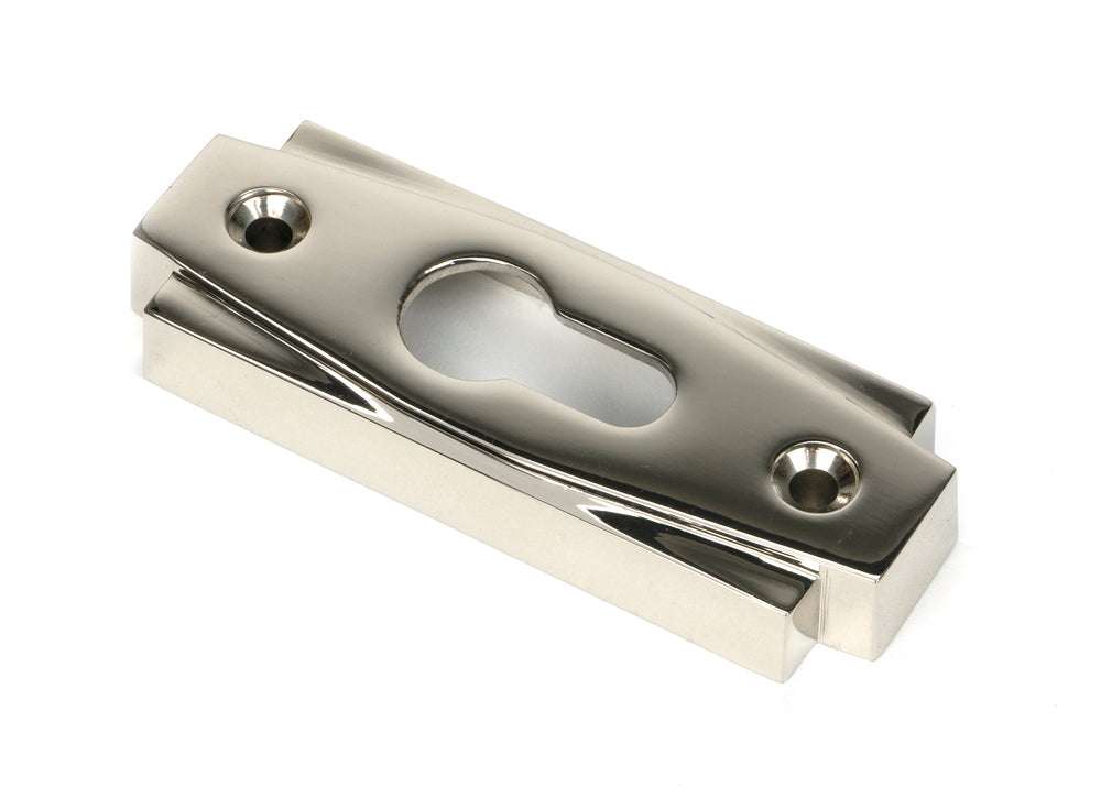Polished Nickel Art Deco Euro Escutcheon