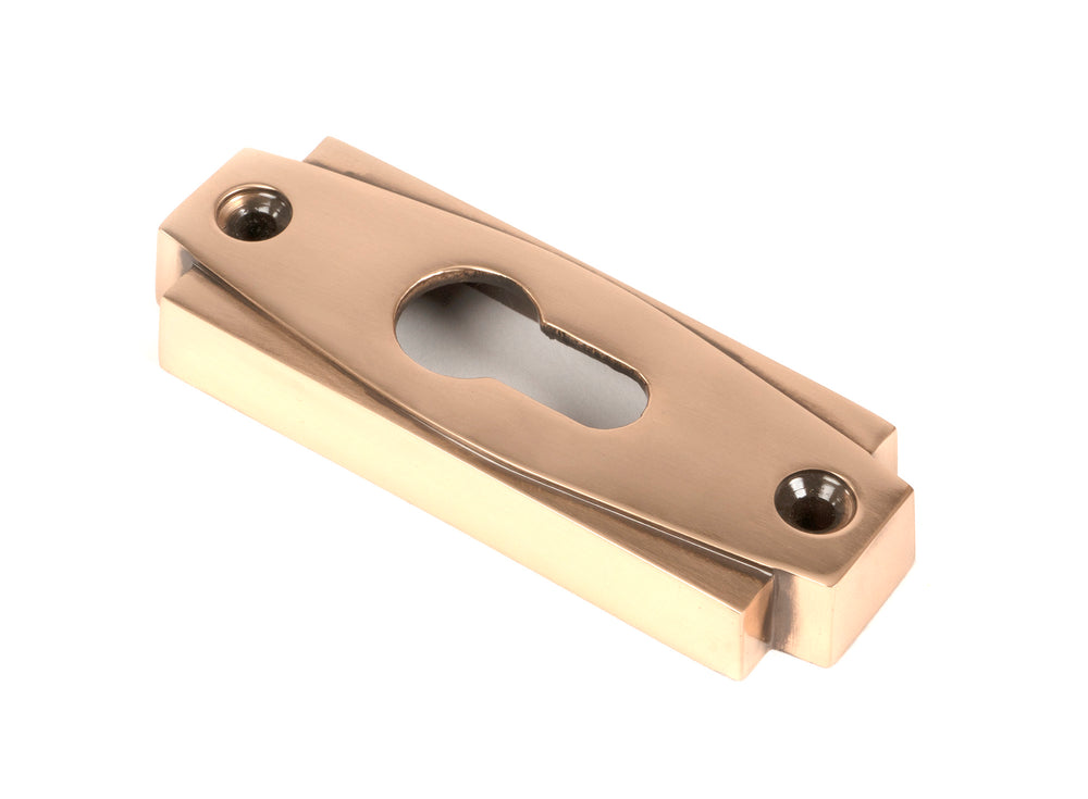 Polished Bronze Art Deco Euro Escutcheon