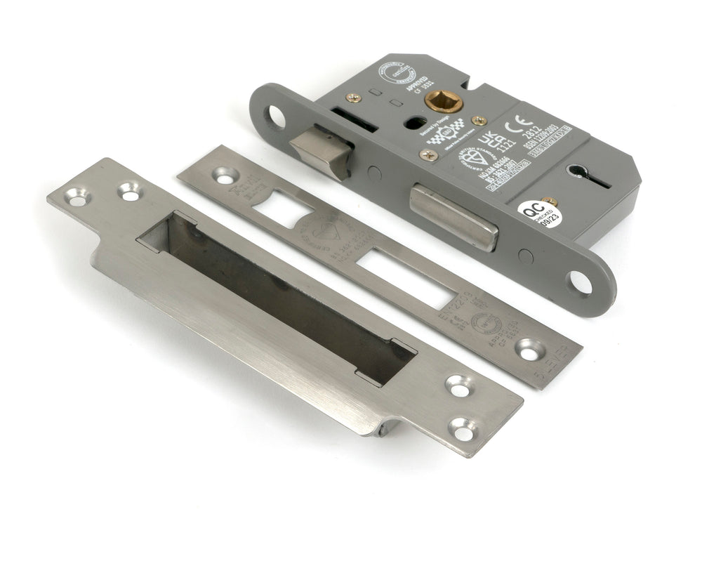 Satin Chrome 2½" 5 Lever BS Sash Lock KA